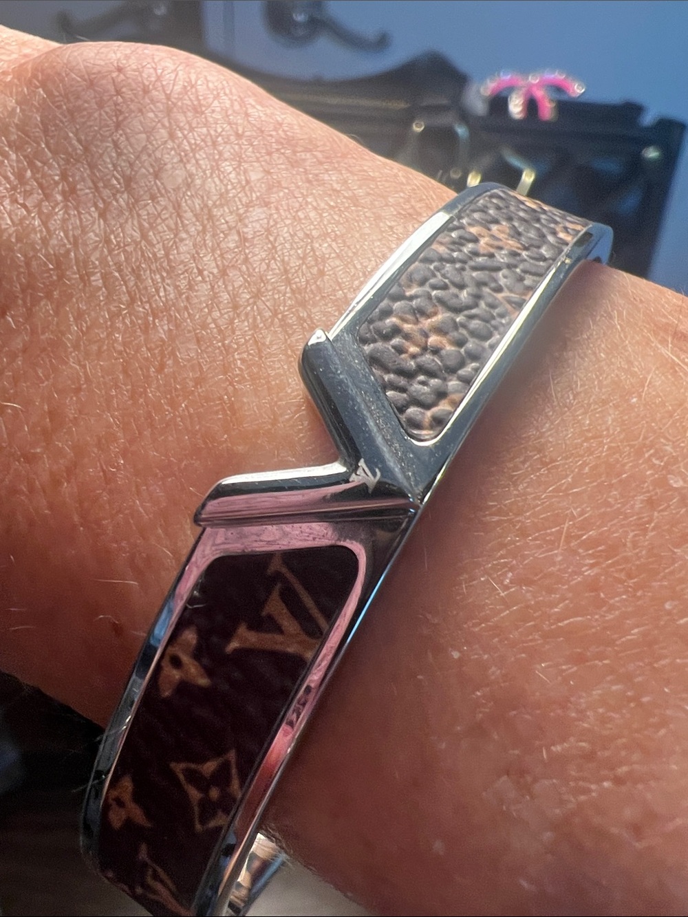 Designer-Inspired Brown and Silver Women's Bracelet